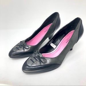 Isaac Mizrahi Leather heels in Black and Gray 10 M